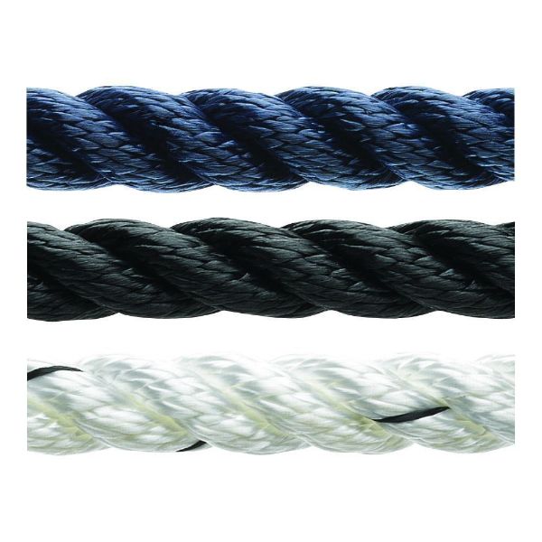 Show details for 14mm Marlow 3 strand Polyester Rope 100m reel only £200 Picture of 14mm Marlow 3 strand Polyester Rope 100m reel only £200