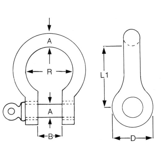 Picture of Stainless Steel Bow Shackle 