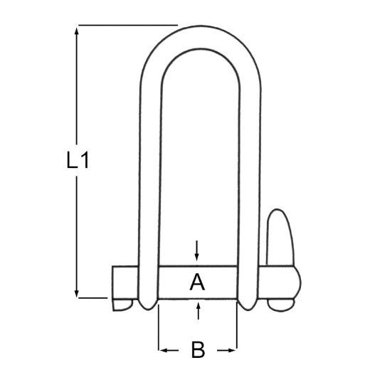 Picture of Stainless Steel Key Pin Shackle 