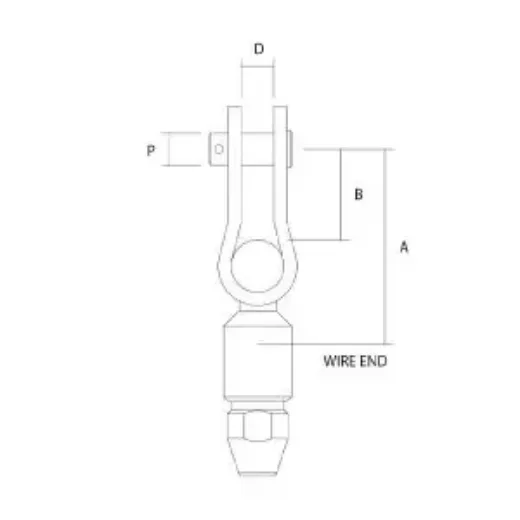 Picture of Sta Lok Swageless Toggle Fork for 1x19 wire