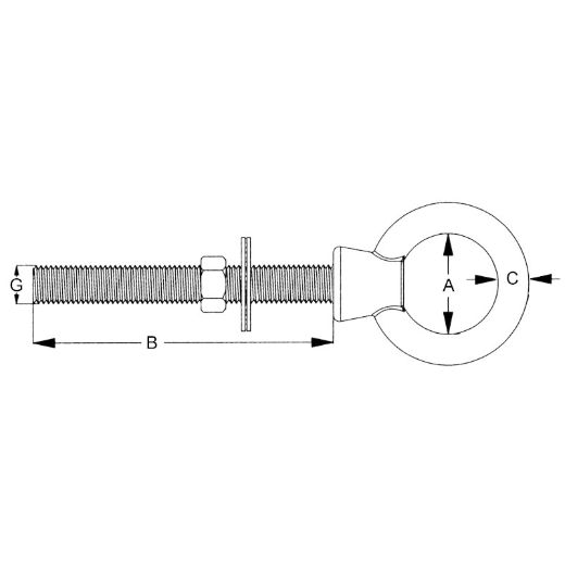 Picture of Eye Bolt Stainless Steel Marine Grade A4 316