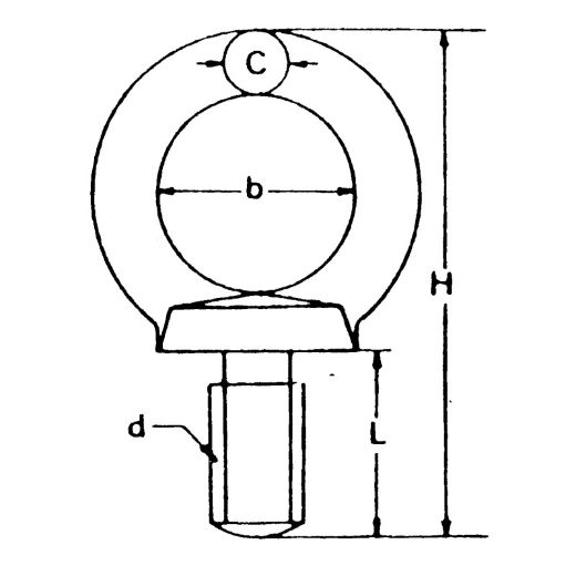 Picture of Lifting Eye Bolt Stainless Steel Marine Grade A4 316 